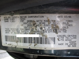 1996 TOYOTA 4RUNNER LIMITED GREEN 3.4L AT 4WD Z15031